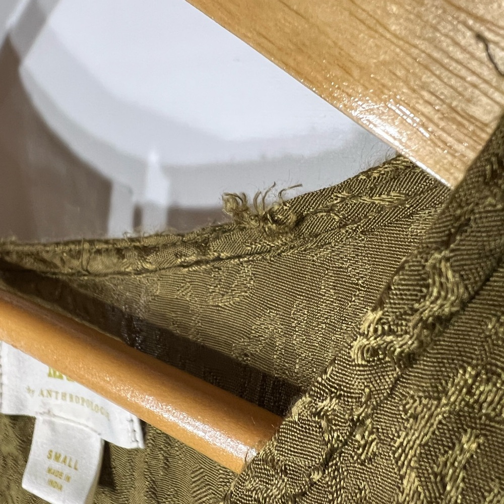 Anthropologie Maeve Olive Jacqueline Jacquard Jumpsuit - Picture 4 of 7